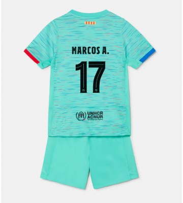 Barcelona Marcos Alonso #17 Koszulka Trzecich Dziecięca 2023-24 Krótki Rękaw (+ Krótkie spodenki)